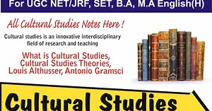 Cultural Studies for UGC NET/JRF, SET English Literature