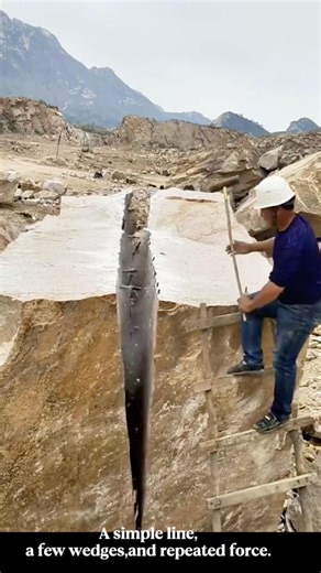 This Ancient Yet Effective Technique Uses Physics to Crack Giant Stones With Precision Control