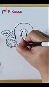 How to Draw a Anaconda Easy in Less Than One Minutes