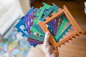 Crochet Gauge Swatch Tool, Crochet Hook Measuring Tool, Gauge Square Notions, Gift for Crocheter, Stocking Stuffer - Etsy