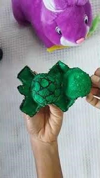 How to make tortoise with empty eggs case in SS art & craft #trending #craft