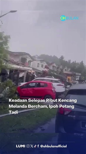 Tular video perkongsian individu di Thread menunjukkan suasana selepas ribut kuat melanda di Bercham, Ipoh petang tadi. Allahu teruk jugak. Min doakan semoga segala urusan mereka di sana dapat diselesaikan sebaik mungkin dan semoga tiada apa apa serius yang berlaku. Kredit Video: Thread putra_holicx #ohbulan #ribut #bercham #ipoh P/s: Video ini bukan milik OhBulan! dan kredit telah diberikan kepada pemilik asal. Jika anda ingin kami menurunkan video tersebut, sila hantarkan DM kepada kami dengan