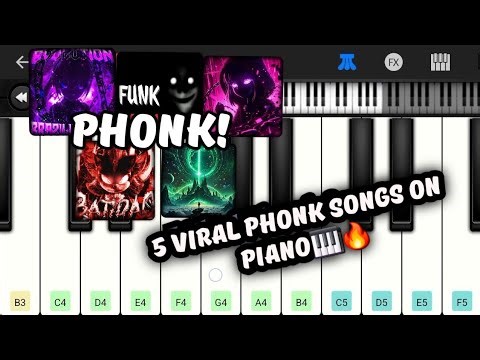 5 Popular Phonk Songs (Perfect Piano Tutorial) | WalkBand