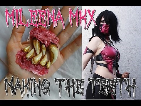 MILEENA MKX TEETH TUTORIAL | PART 1 : making the teeth | Juliet Lovett