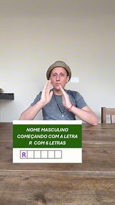 Nome masculino começando com a letra R com 6 letras #adivinha #jogo #desafio | Homem Estranho