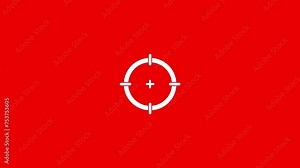 Animated Target element composed of rectangles and crosses icon . Stock Video