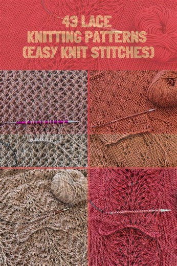 43 Lace Knitting Patterns Easy Knit Stitches