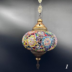 Handmade Turkish Mosaic Pendant Lamp–colorful Hanging Light–bohemian Ceiling Decor–moroccan Style Lighting for Homes– Restaurants & Cafes - Etsy