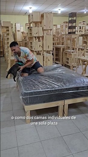 Cama que se divide en 2 partes