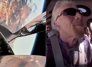 Richard Branson Reaches Edge of Space Aboard Virgin Galactic's First Fully Crewed Spaceflight