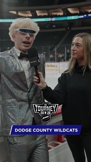 My favorite player at the Minnesota High School Hockey Tourney is @Broc Vaughan the Dodge County student manager 🪩🐟❄️ @Sparx Hockey