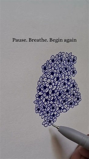 Pause. Breathe. Begin again 🧘‍♂️ | Art Therapy #arttherapy #meditation #patternart