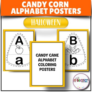 Candy Corn Alphabet Coloring Pages | Fall & Halloween Letter Recognition A–Z
