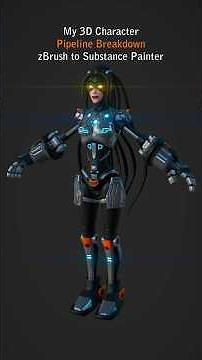 3D Character Modeling Breakdown from zBrush to Substance Painter Pipeline