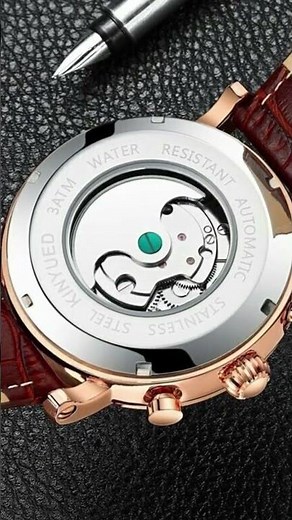 Tourbillon Style Mechanical Watch, Automatic Self Winding Wristwatch