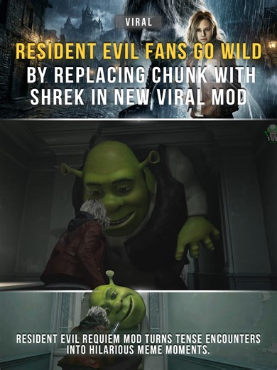 Resident Evil fans are having fun with a new community mod that replaces Chunk with Shrek, turning one of Resident Evil Requiem’s most intense enemies into a full‑blown meme. The mod, created by SoulReaperRyu, swaps the hulking creature with the iconic green ogre, complete with exaggerated proportions and comedic presence. The mod has quickly gone viral, with players sharing clips of Shrek charging through hallways and interrupting tense encounters. While the gameplay remains unchanged, the tone