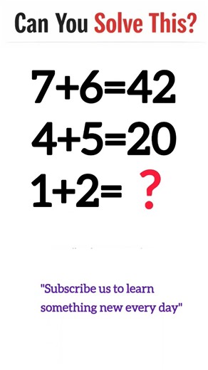 Can You Solve This? New Math Puzzle Challenge #maths