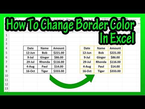 How To Apply Color Or Change The Color Of Borders In Excel Explained