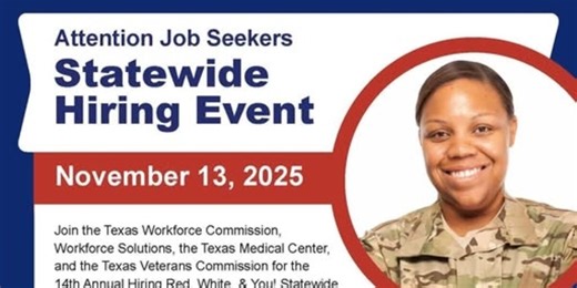 Noon Notebook: Workforce Solutions Red, White and You Job Fair