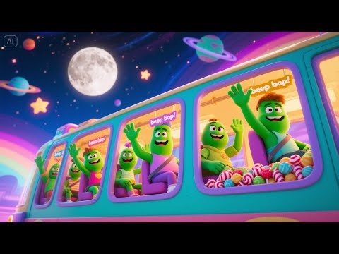 Space Bus Wheels – A Lunar Journey Song | Fun Space Song for Kids | Playful Nursery Rhyme