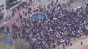 Watch: UC Berkeley faculty, supporters rally against Trump administration