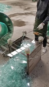 1.2M views · 439 reactions | Worker cutting a circle inside a glass | Giant Machine | Facebook