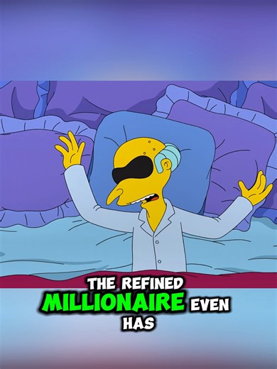 The refined millionaire even has a bat-shaped sleep mask#fyp #fypシ #thesimpsons #foryoupage #cartoon #usa