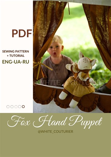 Fox Hand Puppet Sewing Pattern PDF | Stuffed Animal | Step-by-step Tutorial | Halloween DIY Toy | Instant Digital Download - Etsy