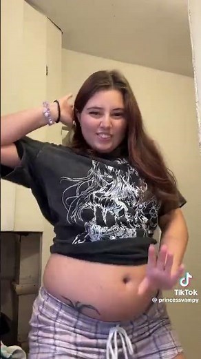 cute chubby latina dancing belly jiggle