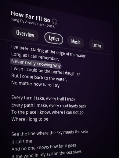 How Far I'll Go - Alessia Cara Lyrics