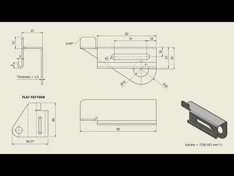 Tutorial Inventor - 677 SHEET METAL SM-018