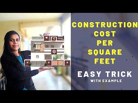 Construction cost per Square feet|Building cost per Sq.ft|cost for building|Simple Trick