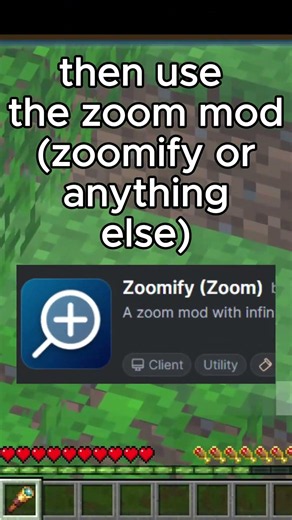 The BEST way to zoom in Minecraft #minecraft #gaming