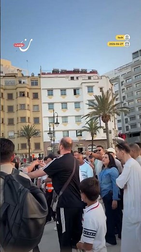 Protests in the Moroccan city of Tangier against normalization due to the presence of Israeli ath...