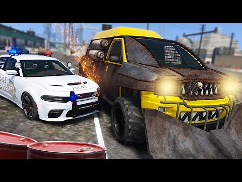 Destroying Cops with Crazy Cars in GTA 5 RP