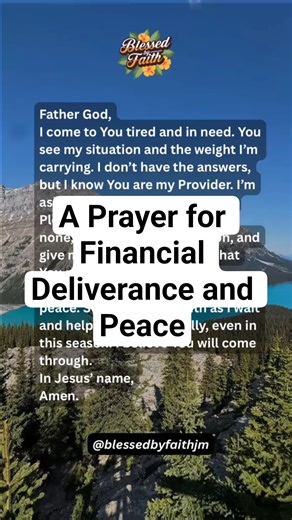 A Prayer for Financial Deliverance and Peace