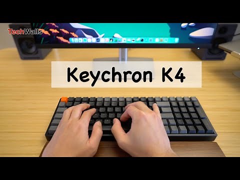 Keychron K4 Wireless Mechanical Keyboard Unboxing & Typing Sound Test