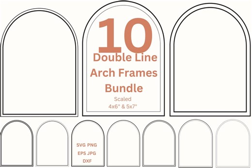 Arch SVG Frame Clipart Wedding Invitation Borders PNG Bundle, Invite Greeting Card Making Printable Borders, Cricut & Laser Engraving Dxf - Etsy