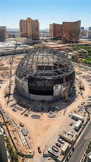 They Spent $2.3B on THIS?! 😱 Sphere Las Vegas Construction Timelapse #shorts