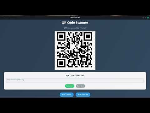 QR Scanner Pro (JavaFX Desktop Application)