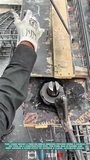 Precise Rebar Bending Using a Manual Jig – Satisfying jobs and machinery in the world