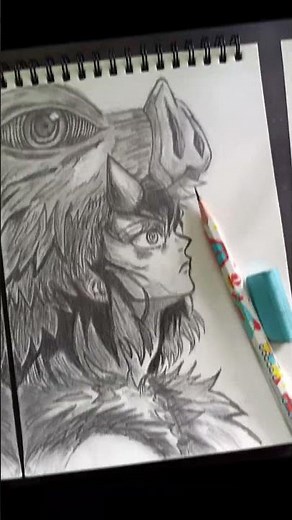 Inosuke Drawing 🔥💯💯. #sketch #inosuke