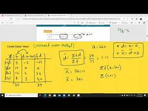 What is Coded Data? Finding the Mean in Coded Data(Assumed Mean Method). A Level Statistics.