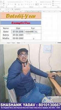 Datedif Year Function In Excel