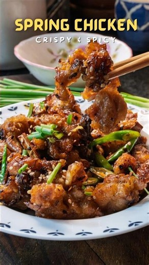 Crispy and spicy spring chicken recipe #recipe #cooking #shorts