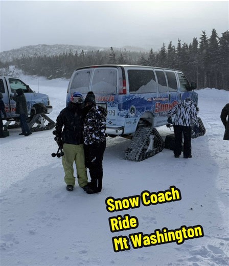Snow coach ride up Mt Washington Auto Road. This was pretty wild while they only go to about 4200’ elevation its still well worth the trip. Weather at 4200’ this day was -35 with the wind chill with 60 mph winds 🥶 Rumor has it next week they are taking the snow coaches to the summit as they have a break in the severe weather. #mt #washington #auto #road #newhampshire