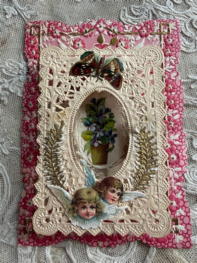 Antique Paper Lace Valentine Card, 1800s Pop-up - Etsy