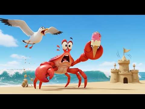 Crab Stole the Ice Cream | kids nursery rhymes | Baby Song, Funny Ocean Cartoon 🦀🍦