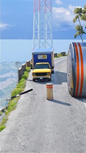 Cars vs Bollard Trap 😳 | BeamNG Drive | Part 28