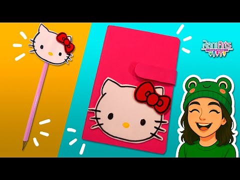 DIY Journal | Super cute and easy Hello Kitty notebook